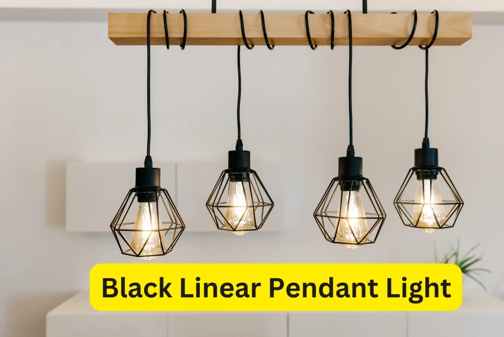 Black Linear Pendant Light