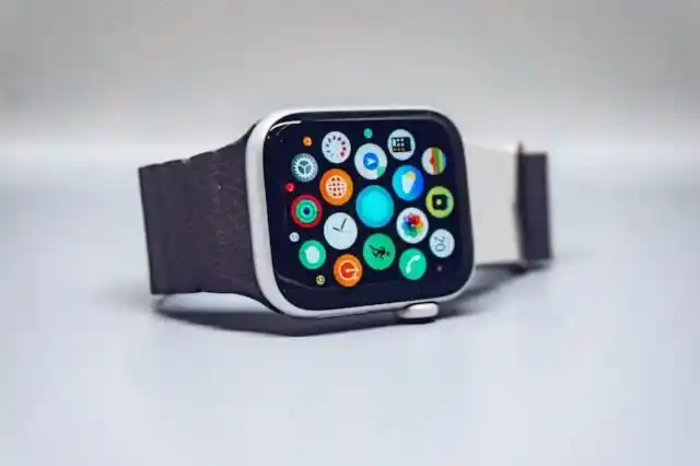 Smart watch on a white surface
