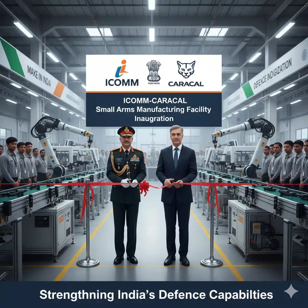 Strengthening India's Defence Capabilities: The Inauguration of the ICOMM-CARACAL Small Arms Manufacturing Facility