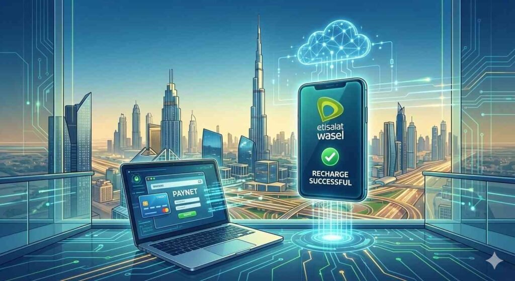 Etisalat Wasel Recharge Online via Paynet in UAE